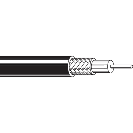 BELDEN RG58 20 SOL BC PE 78% BC BRD, SHD PVC JKT, 52 OHM BLK ROHS, 1000FT 9201 0101000